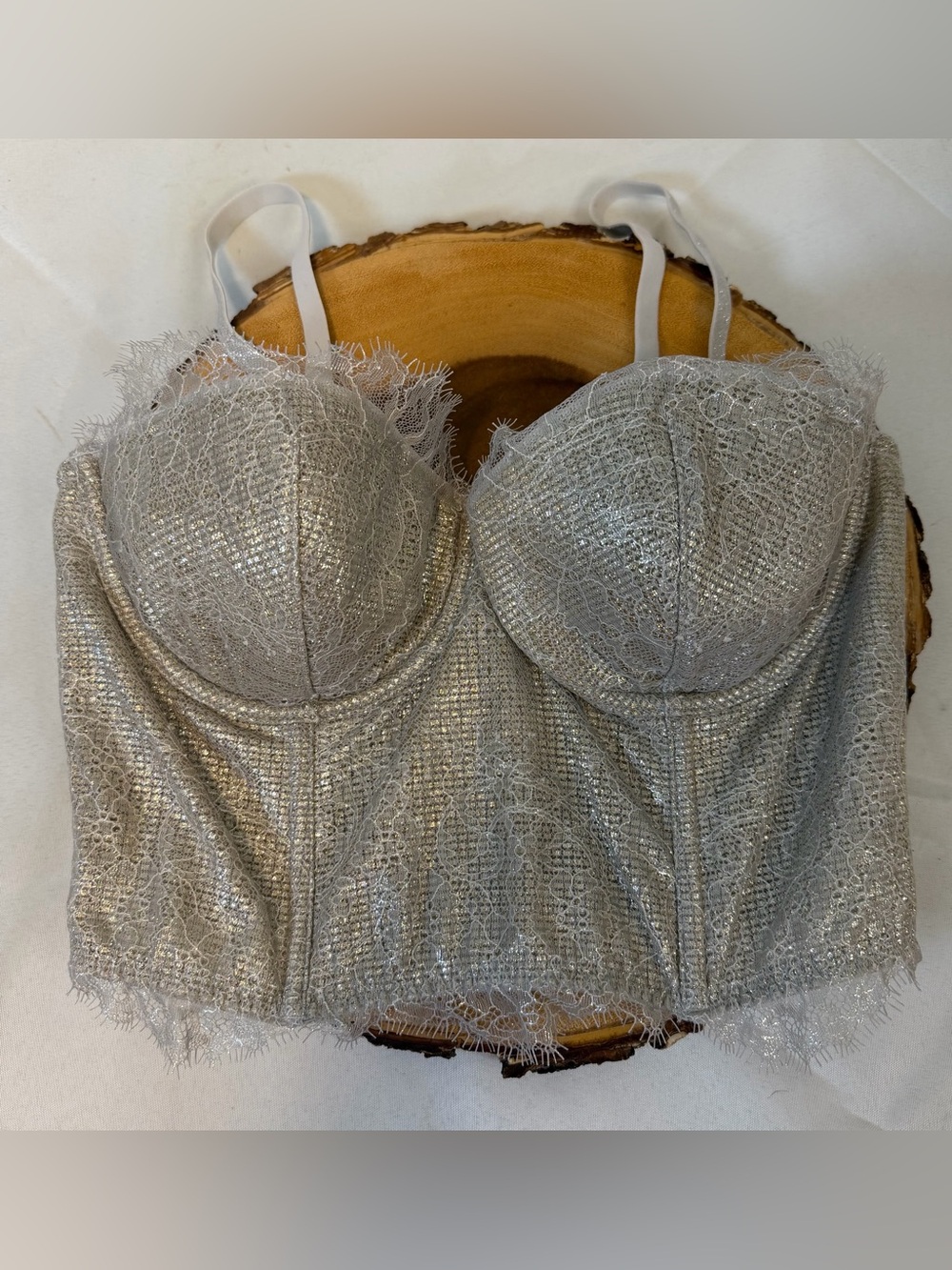 Silver Lace Bustier Top - Women Intimates & Sleepwear